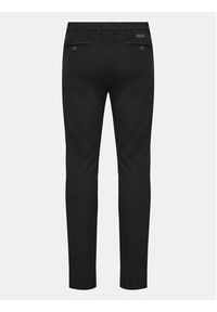 Bugatti Spodnie materiałowe 4220 16224 Czarny Slim Fit. Kolor: czarny. Materiał: bawełna