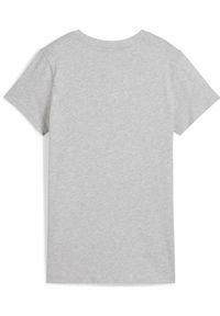 Puma - Damska koszulka ESS No. 1 Logo PUMA Light Gray Heather. Kolor: wielokolorowy, czarny, szary. Materiał: guma. Wzór: nadruk