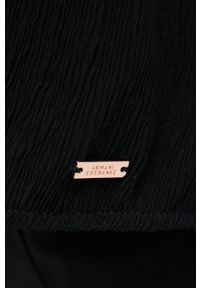 Armani Exchange bluzka kolor czarny. Okazja: na co dzień. Kolor: czarny. Materiał: tkanina. Długość rękawa: na ramiączkach. Wzór: gładki. Styl: casual #2