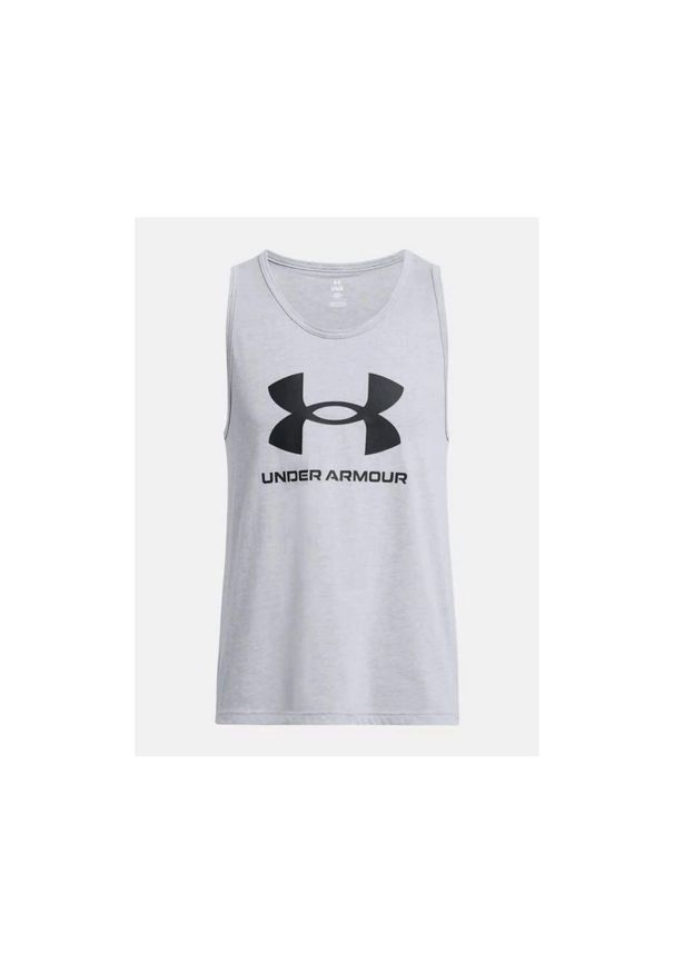 Koszulka treningowa męska Under Armour 1382883035. Kolor: szary. Długość rękawa: bez rękawów. Sport: koszykówka
