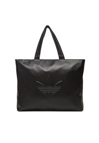 Adidas - adidas Torebka Polyurethane Shopper Outline Trefoil JC6000 Czarny. Kolor: czarny. Materiał: skórzane
