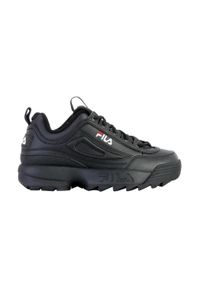Tenisówki Fila Model Disruptor Low Kolor Czarny. Zapięcie: sznurówki. Kolor: czarny. Materiał: materiał, syntetyk, tkanina. Szerokość cholewki: normalna. Sport: turystyka piesza