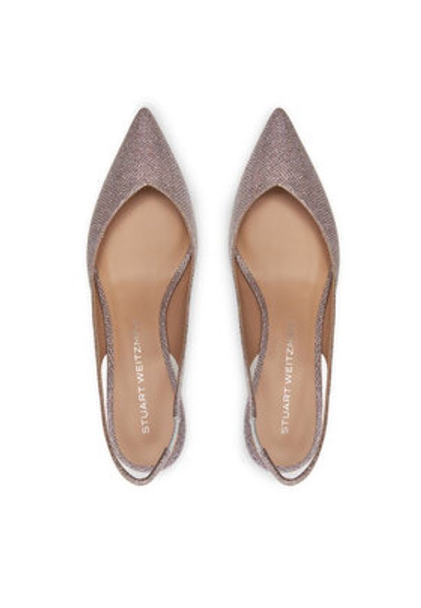 Stuart Weitzman Czółenka Eva 50 Slingback SI722 Różowy. Kolor: różowy. Materiał: materiał