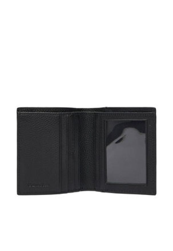 Calvin Klein Mały Portfel Męski Foil Emboss Slim Billfold LV04D1064G Czarny. Kolor: czarny. Materiał: skóra