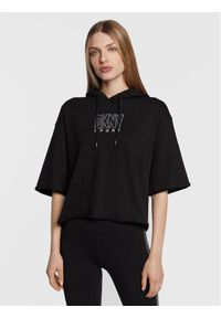 DKNY Sport Bluza DP2T9072 Czarny Regular Fit. Kolor: czarny. Materiał: syntetyk, bawełna. Styl: sportowy