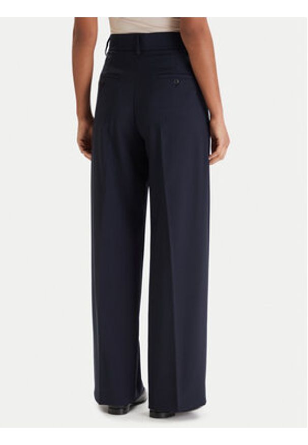 Weekend Max Mara Spodnie palazzo Visivo 2615131041 Granatowy Relaxed Fit. Kolor: niebieski. Materiał: wełna