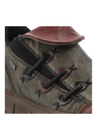 Zielone Botki Rieker Ocieplane Buty Damskie. Okazja: na co dzień. Kolor: zielony. Materiał: skóra. Styl: casual #2