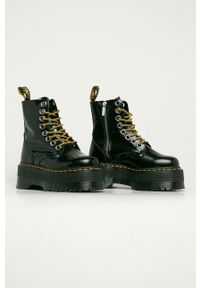 Dr. Martens - Workery skórzane Jadon Max 25566001-Black. Nosek buta: okrągły. Zapięcie: sznurówki. Kolor: czarny. Materiał: skóra. Obcas: na platformie #3