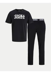 Jack & Jones - Jack&Jones Piżama Elton 12266998 Czarny Standard Fit. Kolor: czarny. Materiał: bawełna #5