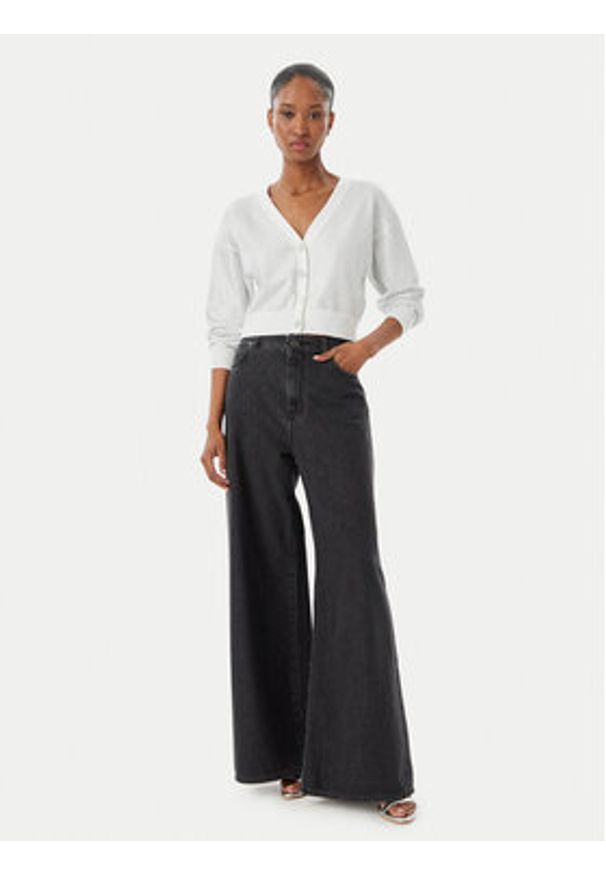 Guess Kardigan W5GR08 Z3MN2 Biały Regular Fit. Kolor: biały. Materiał: syntetyk