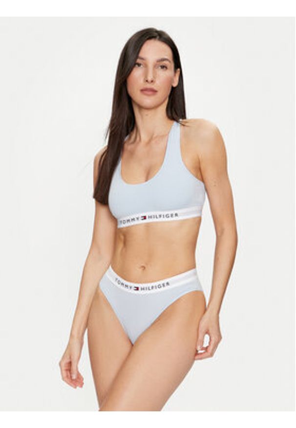 TOMMY HILFIGER - Tommy Hilfiger Biustonosz top UW0UW04143 Niebieski. Kolor: niebieski. Materiał: bawełna