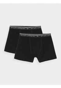 4f - 4F Bielizna bokserki (2-pack) męskie - czarne XXL. Kolor: czarny. Materiał: materiał, bawełna
