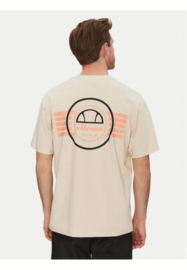 Ellesse T-Shirt Duomo SHZ21889 Beżowy Relaxed Fit. Kolor: beżowy. Materiał: bawełna