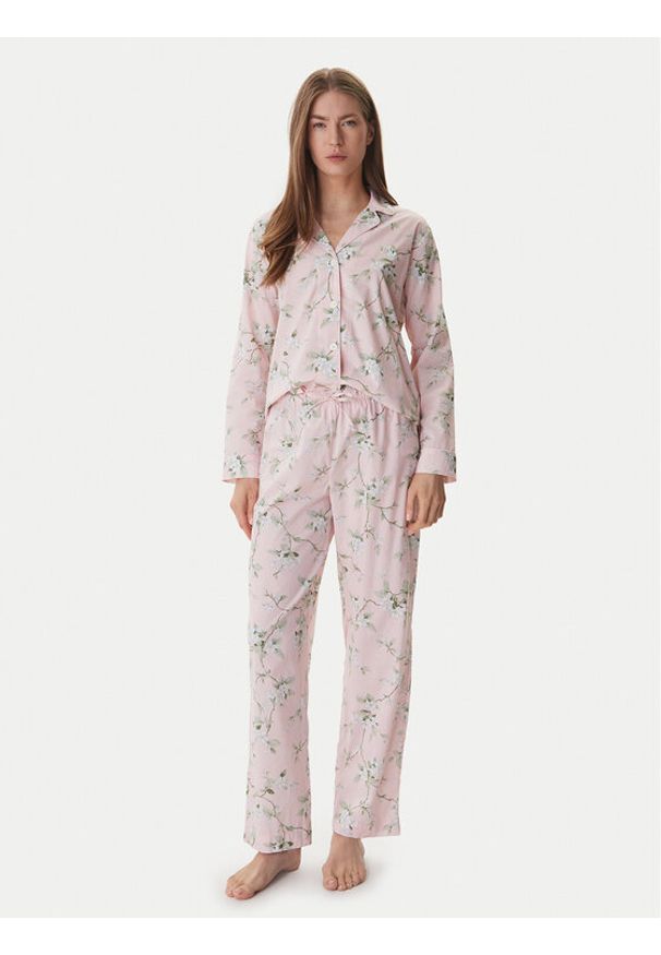 Lauren Ralph Lauren - LAUREN RALPH LAUREN Piżama ILN92493 Różowy. Kolor: różowy. Materiał: bawełna