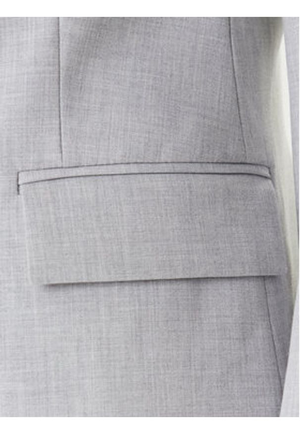 United Colors of Benetton - United Colors Of Benetton Marynarka 2R4CDW02W Szary Slim Fit. Kolor: szary. Materiał: syntetyk