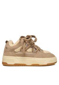 Steve Madden Sneakersy Boomer-F SM11003865 Beżowy. Kolor: beżowy. Materiał: skóra, zamsz