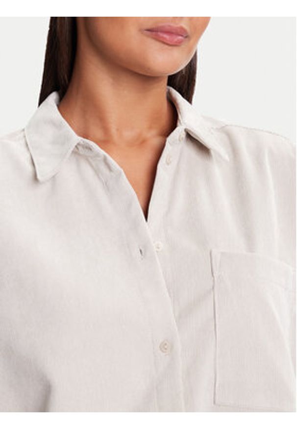 Vero Moda Koszula Sanne 10317194 Beżowy Oversize. Kolor: beżowy. Materiał: syntetyk