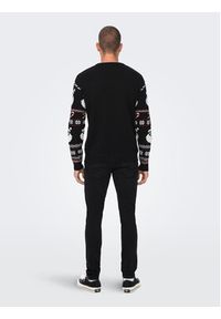 Only & Sons Sweter Xmas Santa 22023994 Czarny Regular Fit. Kolor: czarny. Materiał: syntetyk #7