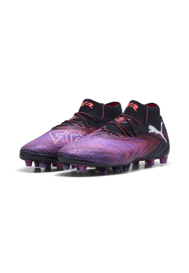 Puma - Buty piłkarskie FUTURE 8 ULTIMATE AG PUMA Black White Glowing Red. Kolor: czerwony, biały, wielokolorowy, czarny. Sport: piłka nożna