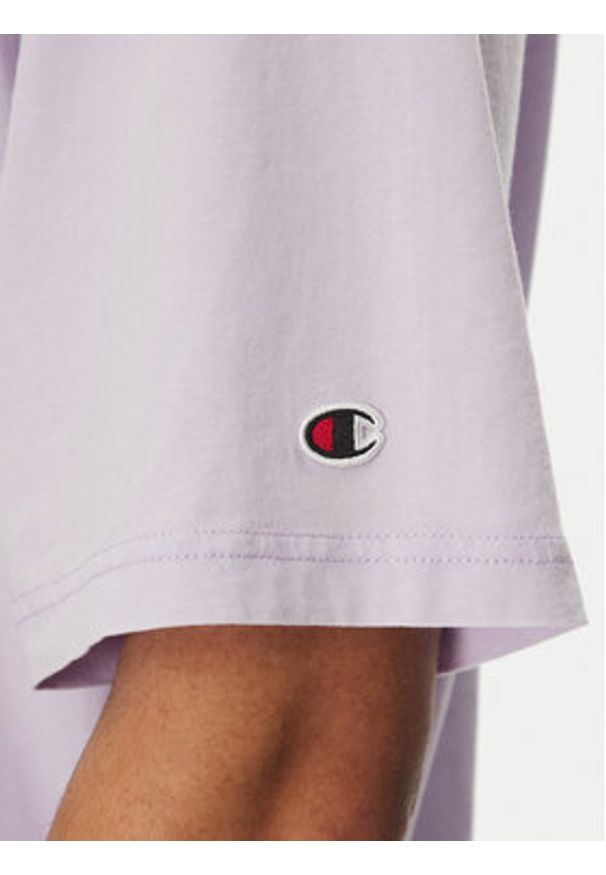 Champion T-Shirt 221257 Fioletowy Regular Fit. Kolor: fioletowy. Materiał: bawełna