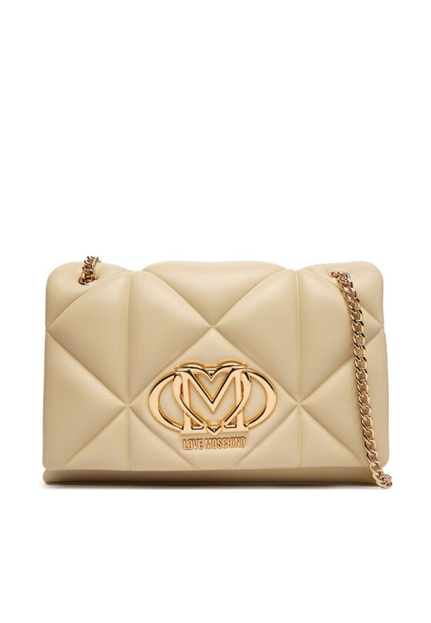 Love Moschino - LOVE MOSCHINO Torebka JC4041PP1OLC0129 Beżowy. Kolor: beżowy. Materiał: skórzane