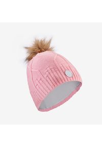 WEDZE - Czapka narciarska dla dorosłych Wedze Torsade. Kolor: różowy. Materiał: poliester, wełna, materiał, akryl, elastan. Sezon: zima. Styl: sportowy #1