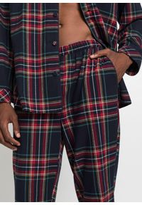 bonprix - Piżama męska z miękkiej flaneli zapinana na guziki. Kolor: niebieski #2