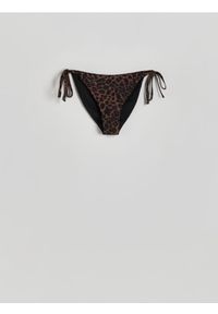 Reserved - Dół od bikini - brązowy. Kolor: brązowy. Materiał: materiał