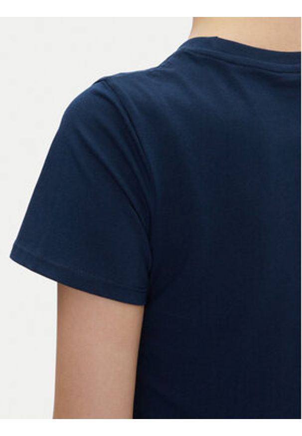 Pepe Jeans T-Shirt Rosalind PL506034 Granatowy Regular Fit. Kolor: niebieski. Materiał: bawełna
