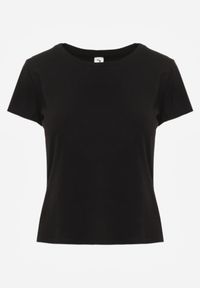 Renee - Czarny Bawełniany T-shirt Melinthe. Okazja: na co dzień. Kolor: czarny. Materiał: bawełna. Długość rękawa: krótki rękaw. Długość: krótkie. Styl: casual #6