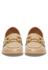 DeeZee Loafersy Y066 Beżowy. Kolor: beżowy. Materiał: skóra #3