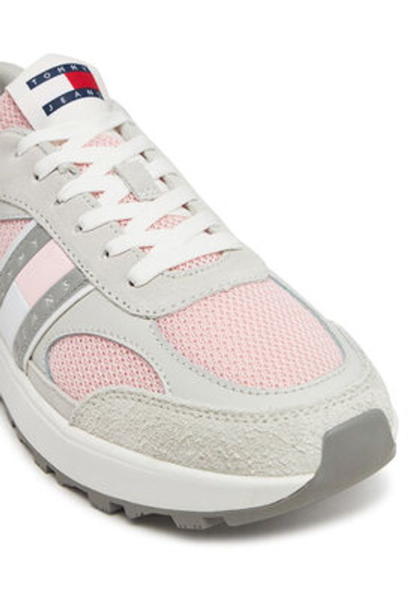 Tommy Jeans Sneakersy Tjw Tech Runner EN0EN02743 Różowy. Kolor: różowy. Materiał: zamsz, skóra