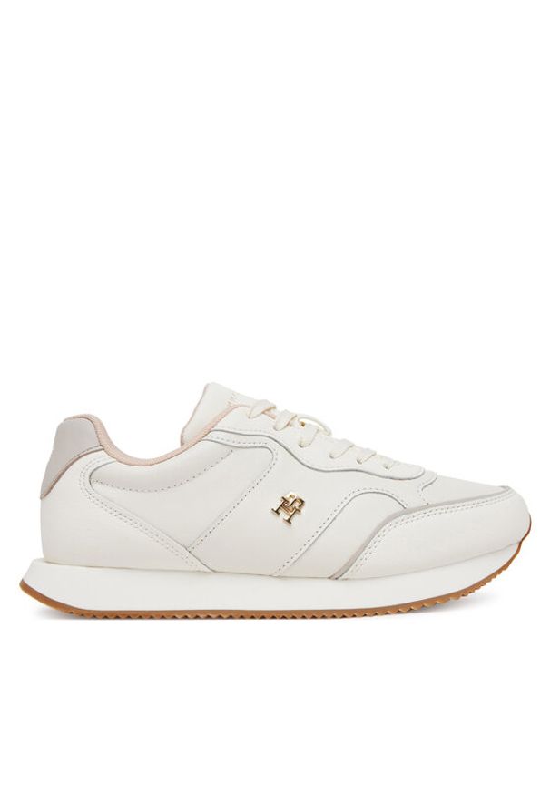 TOMMY HILFIGER - Tommy Hilfiger Sneakersy Runner FW0FW08696 Écru. Materiał: skóra