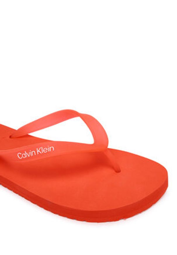 Calvin Klein Japonki Logo Strap HM0HM02105 Pomarańczowy. Kolor: pomarańczowy. Materiał: syntetyk