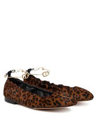 TwinSet - TWINSET Baleriny 252TCP224 Brązowy. Kolor: brązowy. Materiał: skóra #4