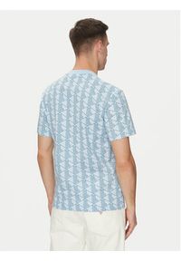Lacoste T-Shirt TH2831 Błękitny Regular Fit. Kolor: niebieski. Materiał: bawełna #5