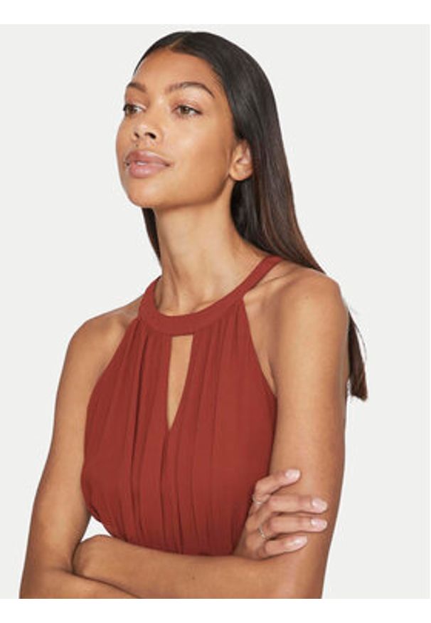 Vila Sukienka wieczorowa Milina 14052647 Brązowy Regular Fit. Kolor: brązowy. Materiał: syntetyk. Styl: wizytowy