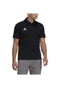 Koszulka polo do piłki nożnej męska Adidas Entrada 22 Polo z krótkim rękawem. Typ kołnierza: polo. Kolor: czarny. Materiał: poliester. Długość rękawa: krótki rękaw. Długość: krótkie. Sport: piłka nożna #2