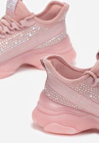 Born2be - Różowe Buty Sportowe Ivama. Nosek buta: okrągły. Zapięcie: bez zapięcia. Kolor: różowy. Materiał: materiał. Szerokość cholewki: normalna #5