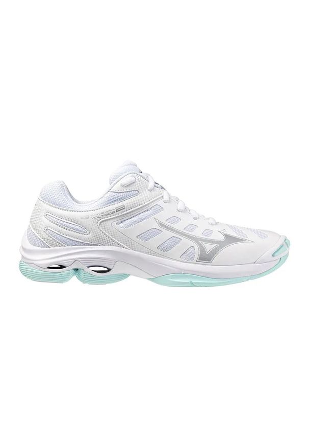 Damskie buty halowe Mizuno Wave Voltage 2. Kolor: biały. Model: Mizuno Wave. Sport: siatkówka, bieganie