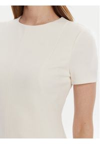 Calvin Klein Sukienka koktajlowa LV044C064G Écru Slim Fit. Kolor: kremowy. Materiał: syntetyk. Styl: wizytowy #2