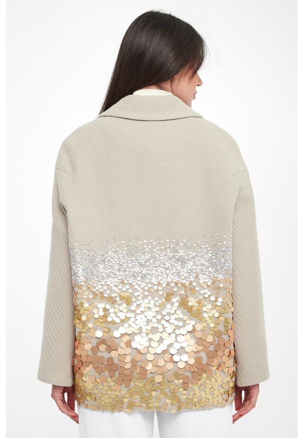 Sportalm - Płaszcz damski z cekinami SPORTALM