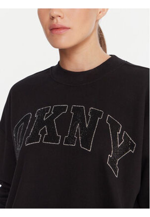 DKNY Sport Bluza DP5T1462 Czarny Regular Fit. Kolor: czarny. Materiał: syntetyk, bawełna. Styl: sportowy