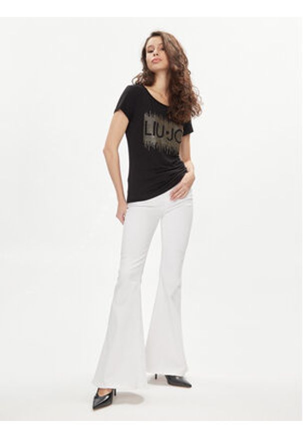 Liu Jo T-Shirt VA4154 JS360 Czarny Regular Fit. Kolor: czarny. Materiał: wiskoza