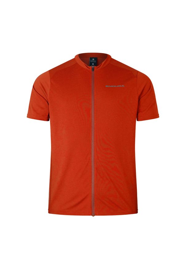 ENDURA - Koszulka rowerowa męska Endura Loop Zipped. Kolor: czerwony. Sport: kolarstwo