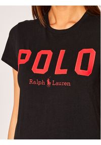 Polo Ralph Lauren T-Shirt 211780287 Czarny Regular Fit. Typ kołnierza: polo. Kolor: czarny. Materiał: bawełna #4