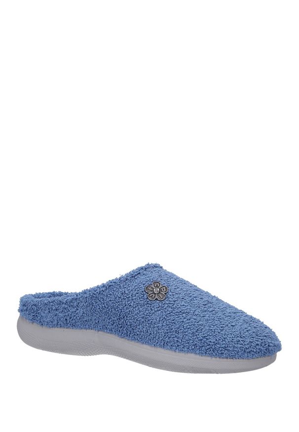 Inblu - Niebieskie kapcie z kwiatkiem inblu bs31ts01w. Kolor: niebieski. Wzór: kwiaty