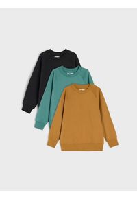 Sinsay - Bluzy w stylu basic 3 pack - brązowy. Kolor: brązowy