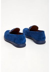 Półbuty męskie skórzane CESARE CASADEI. Materiał: zamsz, skóra. Wzór: aplikacja. Styl: elegancki #5