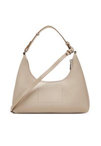 Calvin Klein Torebka Foil Logo Conv Shou?Lder Bag LV04F3272G Beżowy. Kolor: beżowy. Materiał: skórzane #4